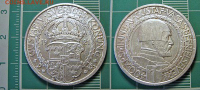 2 кроны 1921 г Швеция. Серебро до 28.08 (четверг) - 2 кроны 1921