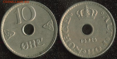 Норвегия 10 оре 1924 до 22:00мск 30.08.14 - Норвегия 10 оре 1924
