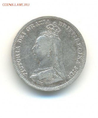 Ag. британия 3 пенса 1891 . до 28.08 22:00 - 17