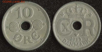 Дания 10 оре 1925 до 22:00мск 31.08.14 - Дания 10 оре 1925