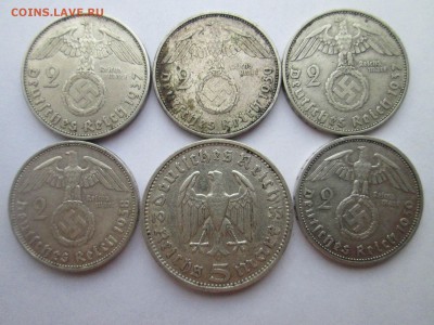 Третий рейх, 2 и 5 марок , 6 монет одним лотом - IMG_3074.JPG