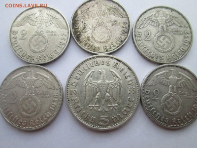 Третий рейх, 2 и 5 марок , 6 монет одним лотом - IMG_3073.JPG