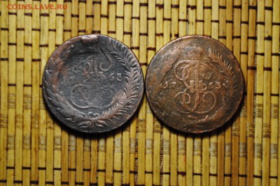 2 уставших пятака 1763г  СПМ и ММ до 30.08.14 - _CSC1051[1].JPG