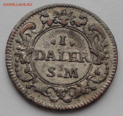 Швеция 1 далер 1719 Надежда заемные деньги Карла XII  31.08 - 1 далер 1719 хоп рев