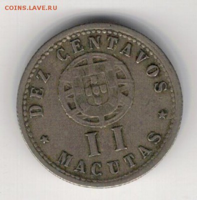 Ангола 10 сентаво 1927 до 01.09.14 в 22.00мск (9650) - 4-ан2а