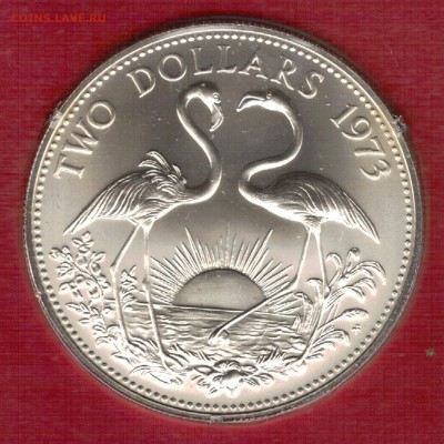 Ag Багамы 2 доллара 1973 Фламинго до 01.09 в 22.00мск (9738) - 5-баг2а