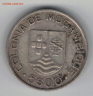 Ag Мозамбик 5 эскудо 1935 до 01.09 в 22.00мск (9706) - 5-моз1