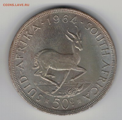 Ag Ю.Африка 50 центов 1964 Антилопа до 01.09.14 в 22ч (9699) - 5-юар1