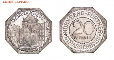 Нюрнберг 20 пфенн. Nassauer Haus 1921 до 3.09 в 22.00 по МСК - Нюрнберг 20 пф. Nassauer Haus 19212