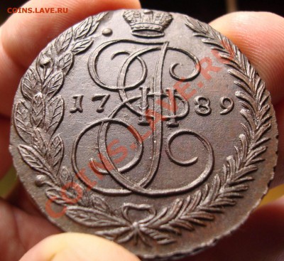 Штемпельный блеск 5 КОПЕЕК 1789г. Е.М.ОЦЕНКА,изучение спроса - image