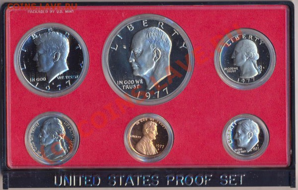 Набор США 1977г. Proof, до 12.04.2010г. в 22.30МСК - 1977-1