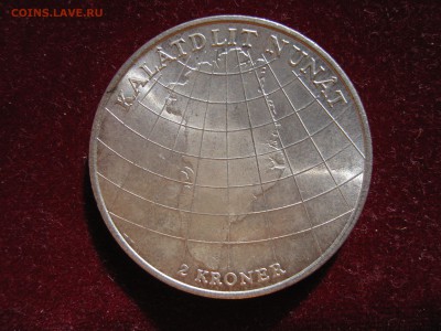 ДАНИЯ 2 кроны 1953. Гренландия. Штемпельная. Серебро. - Изображение 11917