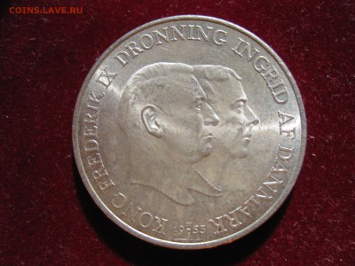 ДАНИЯ 2 кроны 1953. Гренландия. Штемпельная. Серебро. - Изображение 11916
