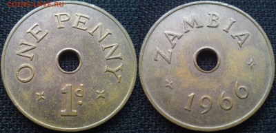Замбия 1 пенни 1966 оценка - замбич