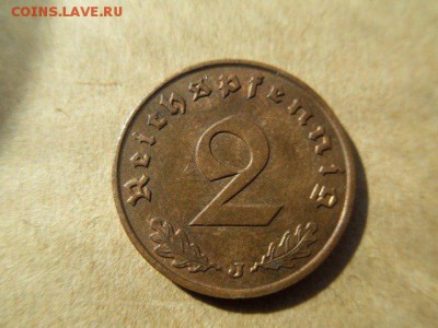 Германия (Третий рейх) 2 рейхспфеннига 1938 J" - Гамбург - 1