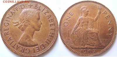 Великобритания 1 пенни 1967 - 1_penny_1967_elizabeth_2