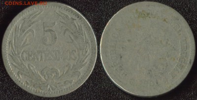 Уругвай 5 сентимос 1901? до 22:00мск 02.09.14 - Уругвай 5 сентимос 1901
