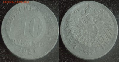 Германия (Империя) 10 пфеннигов 1921 до 22:00мск 02.09.14 - Германия 10 пфеннигов 1921