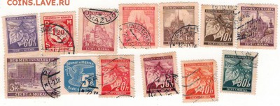 МАРКИ БОГЕМИИ И МОРАВИИ (13ШТ) ДО 04.09 В 22Ч (9243) - 2-бог