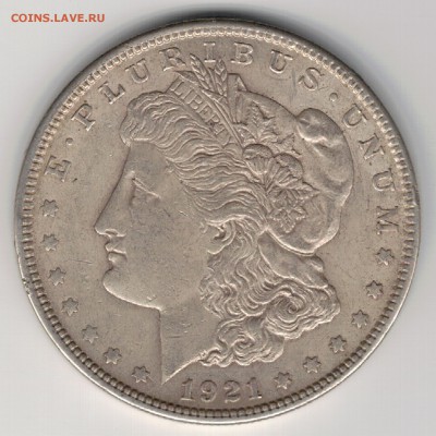 Ag США МОРГАН-ДОЛЛАР 1921 ДО 04.09.14 В 22.00МСК (9754) - 5-сша-д1921