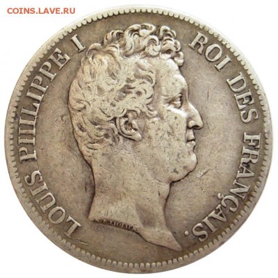 с 200р !!! Франция, 5 франков, 1831, до 05.09 - lot-182659-1