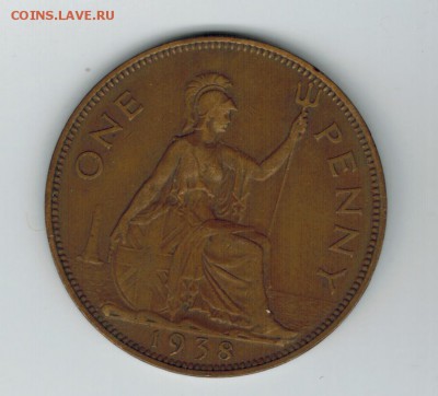 Великобритания 1 пенни 1938 до 02.09.2014   22-00 - 1 24