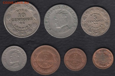 Гондурас 1 - 50 центаво 7 монет до 03.09.2014 22-00 - Гондурас подборка а