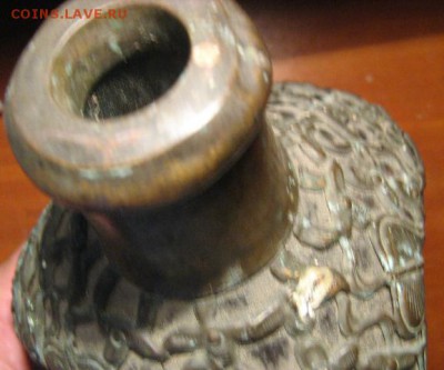 Красивая бутылка декорированная медью. - 7.JPG