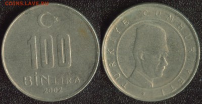 Турция 100000 лир 2002 до 22:00мск 04.09.14 - Турция 100 бин лир 2002