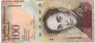 Венесуэла 100 боливаров 2011 до 08.09.14 в 22.00мск (9799) - 1-вен100а