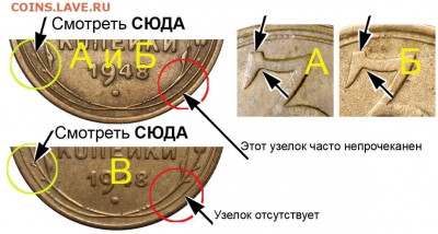 3 копейки 1948г - 3 копейки 1948 - А, Б и В