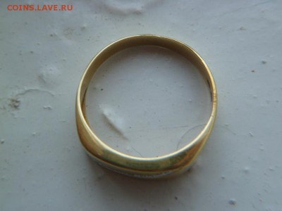 кольцо золотое со вставкой белого золота предпродажная - P1050097-2.JPG