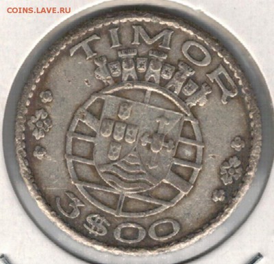Ag Тимор 3 эскудо 1958 до 08.09 в 22.00 (9853) - 5-тим1