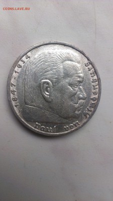 Германия Гинденбург 5 марок 1935 год до 7.09 - fXar8H6fElM