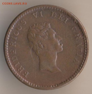 Дания 2 скиллинга 1810 на оценку - 6