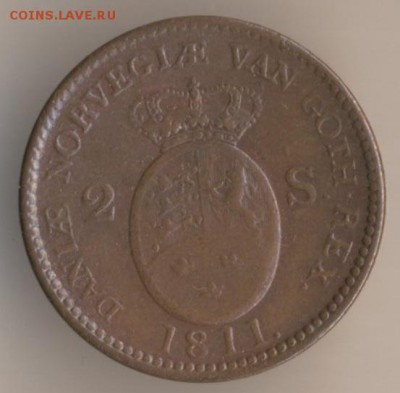 Дания 2 скиллинга 1810 на оценку - 5