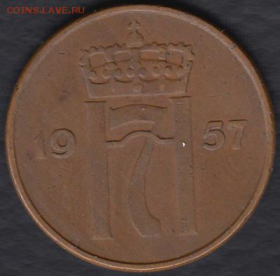 Норвегия 5 эре 1957 до 05.09.2014 22-00 - Норвегия 5 эре 1957 р