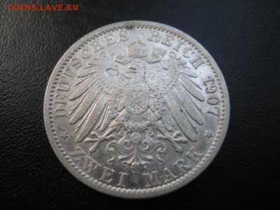 1907 Пруссия, 2 М, серебро, до 10.09 в 22-10 мск - IMG_2337.JPG