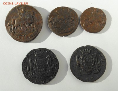 Копейка, Денга, полушка Ек. II и 2 Сибири 1768 и 1777 оценка - DSCN6899