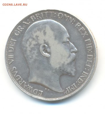 Ag. британия 1 крона 1902. эдуард VII . до 8,09 22:00 - 1