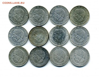 Продам шведскую серебряную погодовку за LV - 1 крона 1954-68.2