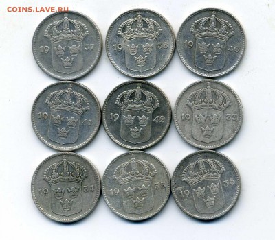 Продам шведскую серебряную погодовку за LV - 10 эре 1933-42.1