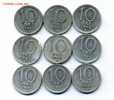 Продам шведскую серебряную погодовку за LV - 10 эре 1942-50.1