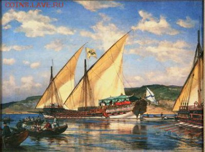 Галера «Тверь», 1879. Художник А.К. Беггров - Beggrow