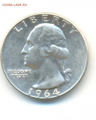 4 доллара 1964D. AU . до 8.09 22:00 - 6