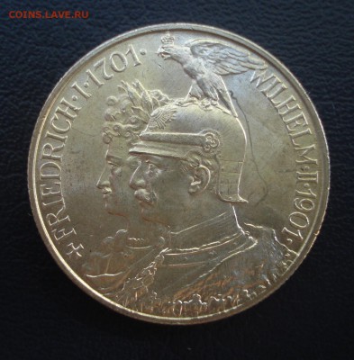 Германия, Пруссия, 2 марки 1901г 200 лет династии Unc - Аверс 2 марки 1901 .JPG