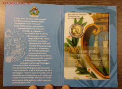 САН-МАРИНО - 2 евро 2009 Год творчества до 12.09, 22.00 - Сан-Марино 2009 Европейский Год Творческой силы и Новшества - 2