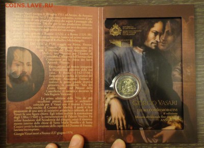 САН-МАРИНО - 2 евро 2011 Вазари до 12.09, 22.00 - Сан-Марино 2011 Вазари - 2