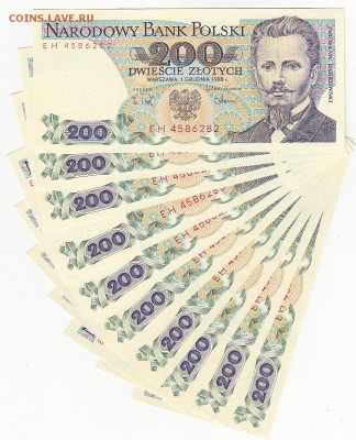 ПОЛЬША 10 штук 200 злотых 1988 UNC до 13.09 22:30 мск - IMG