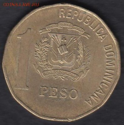 Доминиканская Республика 1 песо 1997 до 09.09.2014 22-00 - Доминиканская Республика 1 песо 1997 а